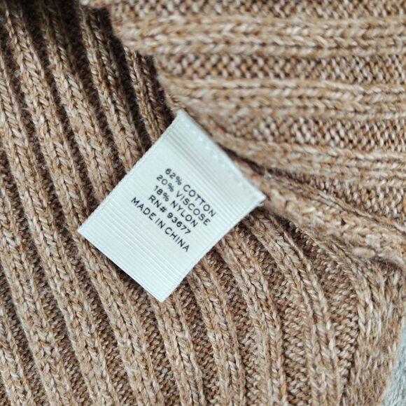 Stylus Womens Size M Brown Stretchy Ribbed Knit Cowl Neck Sleeveless Sweater Top - Picture 8 of 10